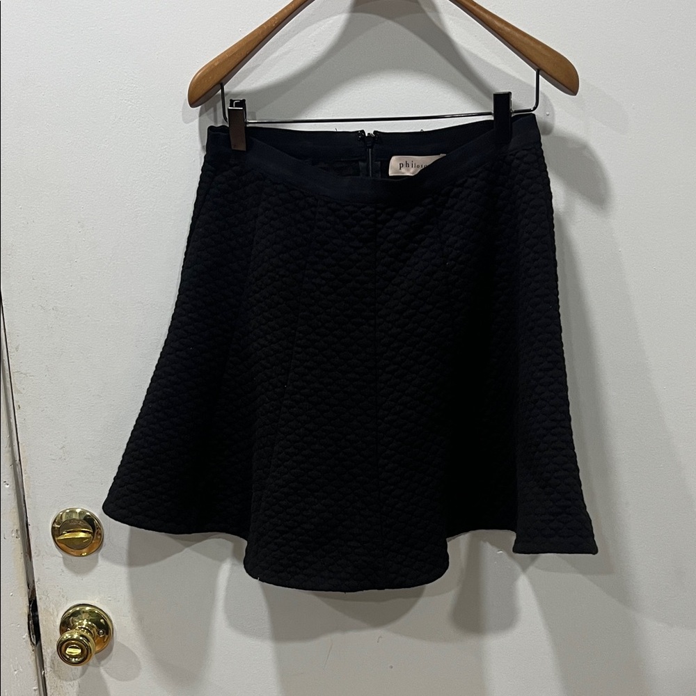 Philosophy Black Textured Skater Skirt